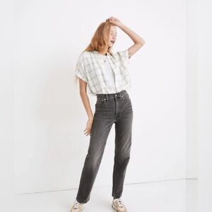 Madewell Perfect Vintage Straight Jeans - cosner wash (black) - size 30 (10)